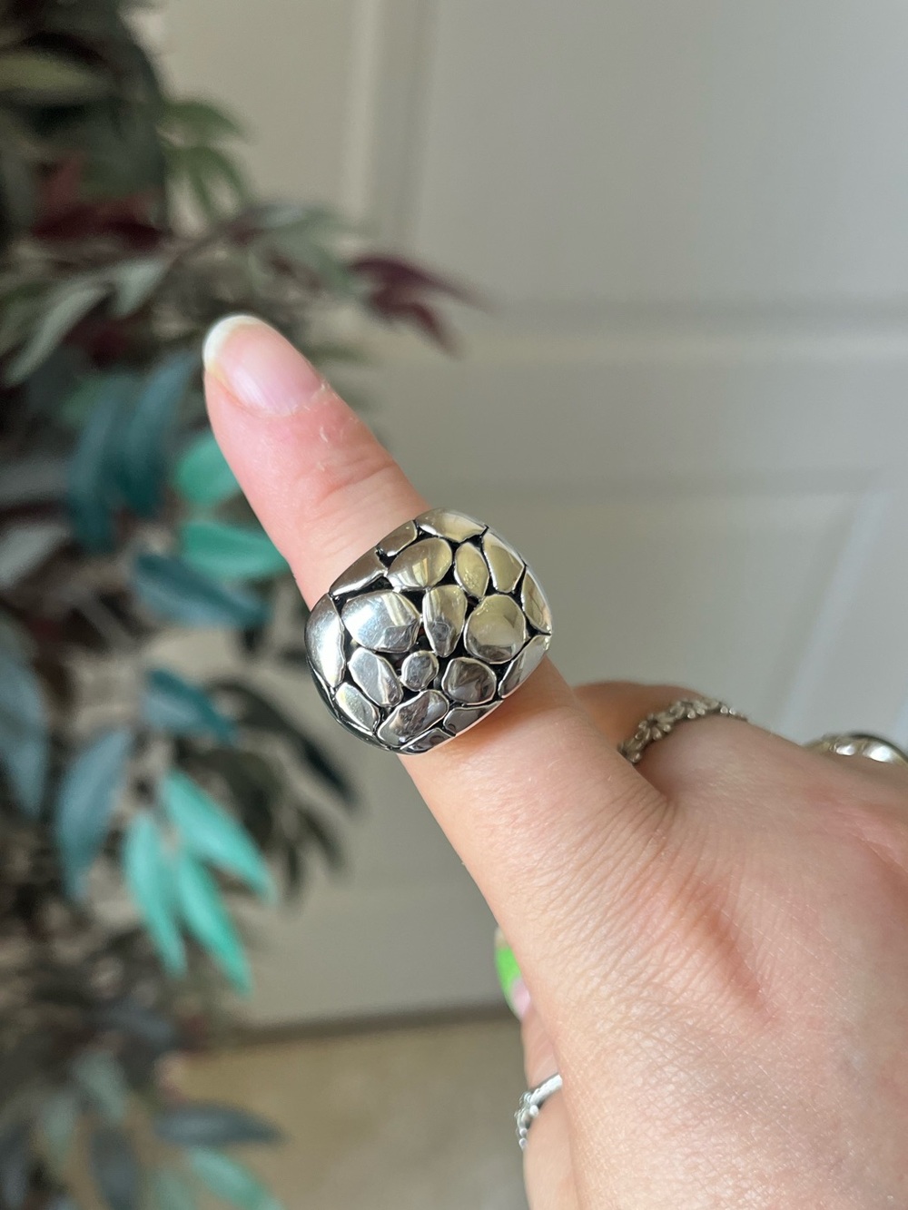 Vintage silver dome ring - Picture 3 of 3